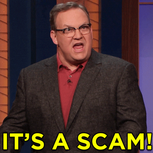 andy richter its a scam GIF by Team Coco andy richter its a scam GIF by Team Coco